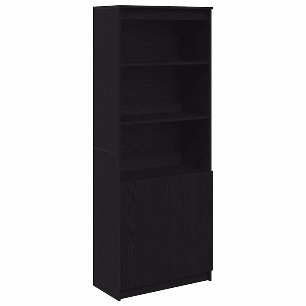 Berkfield Home Modern Black Oak Highboard in Matt MDF, W/D/H: 70 x 35 x 180 cm – 2