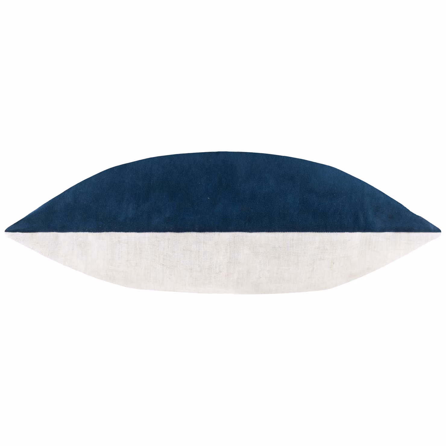 Riva Home Blue Velvet and Linen Rectangular Cushion, W/D/H: 60 x 40 x 40 cm – 3