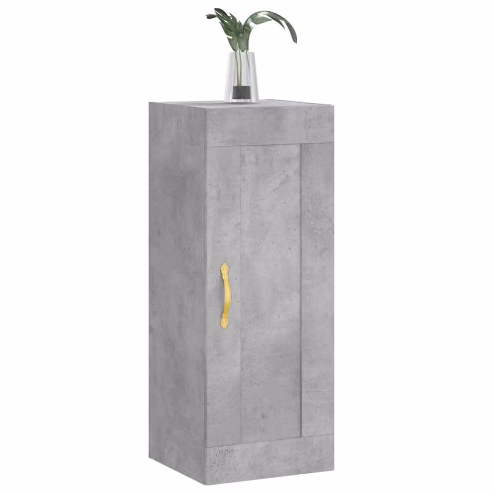 Berkfield Home Modern Wall Mounted Cabinet in Concrete Grey, W/D/H: 34.5 x 34 x 90 cm – 2