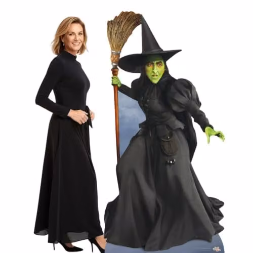 Star Cutouts SC4225 Wicked Witch of the West Lifesize Cardboard Cutout with Stand, Multicolour Wizard of Oz Villain Display