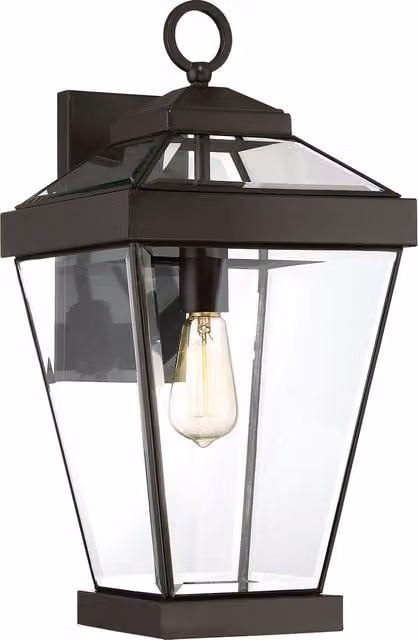 Loops Western Bronze Outdoor IP44 LED Wall Light Lantern with E27 Bulb