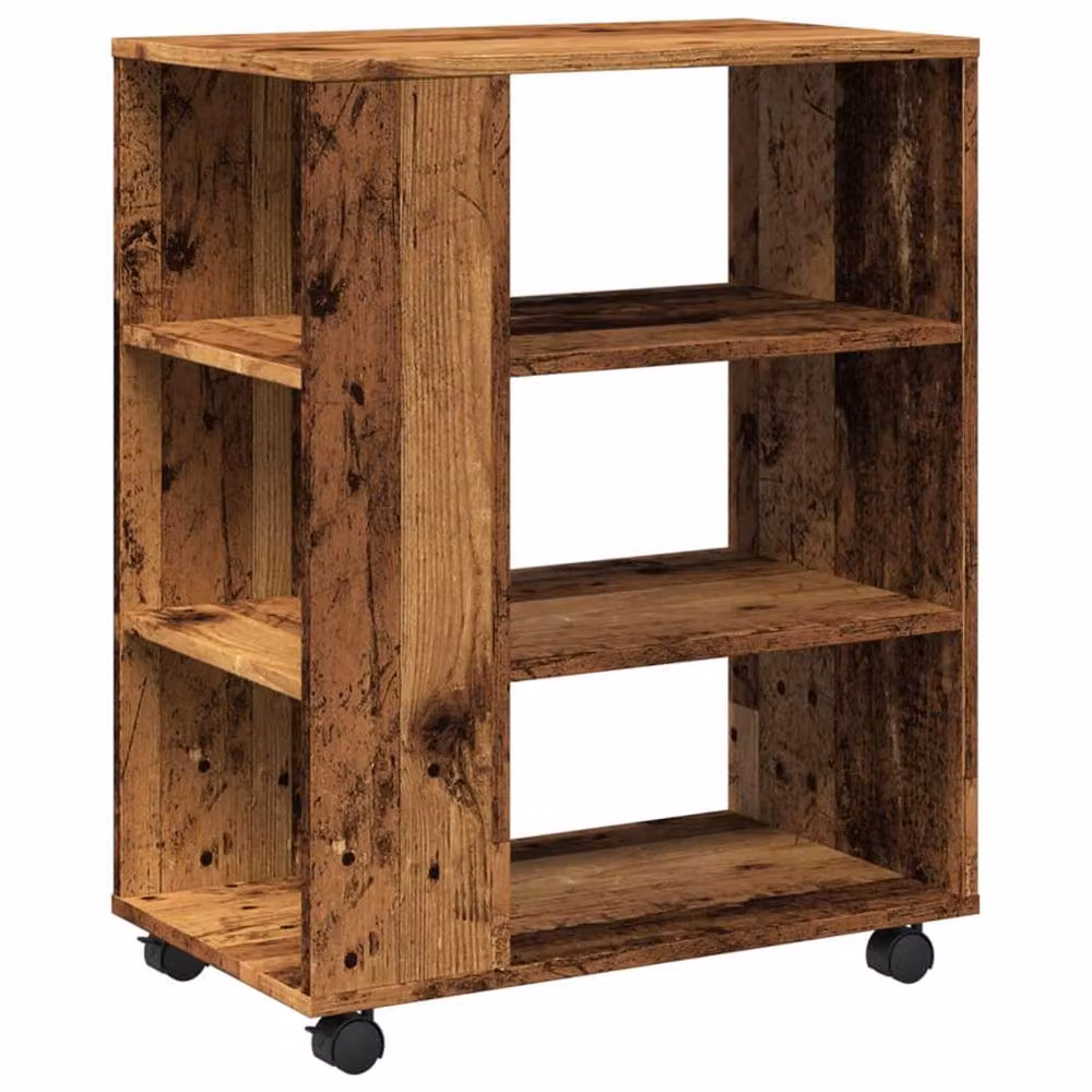 Berkfield Home Rolling Cabinet in Old Wood Brown, W/D/H: 60 x 35 x 75 cm – 2