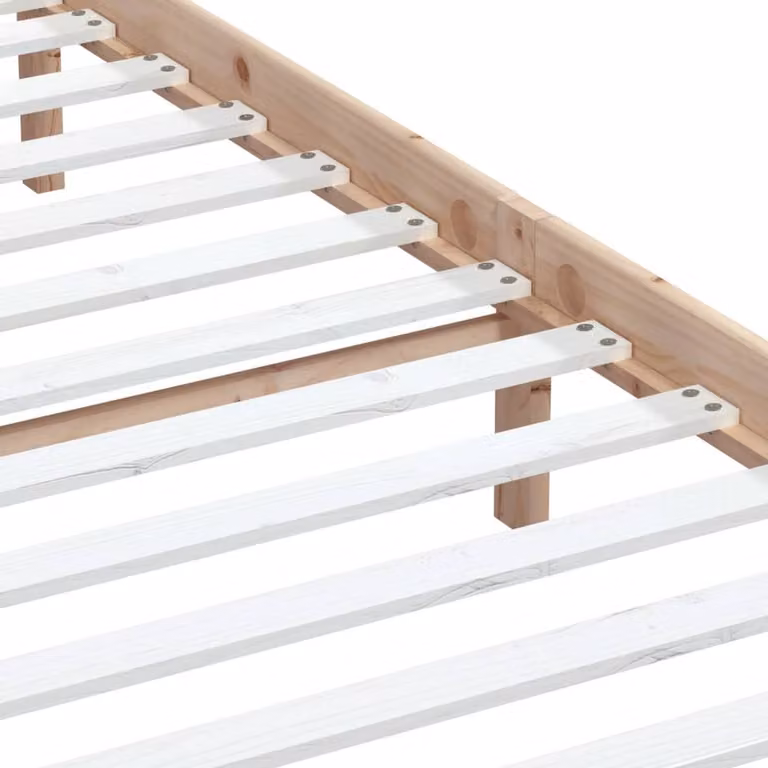 Berkfield Home Solid Wood Pine Bed Frame in Brown, W: 160 cm, D: 200 cm