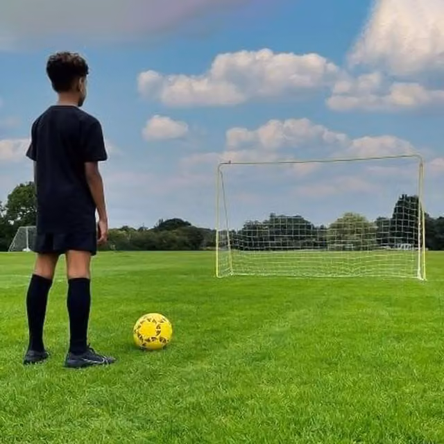 Kickmaster Premier 8ft Football Goal - Yellow