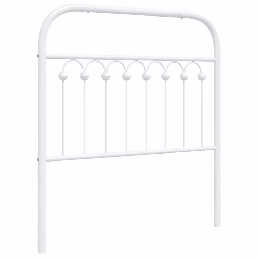 Berkfield Home Metal Headboard in White – 2