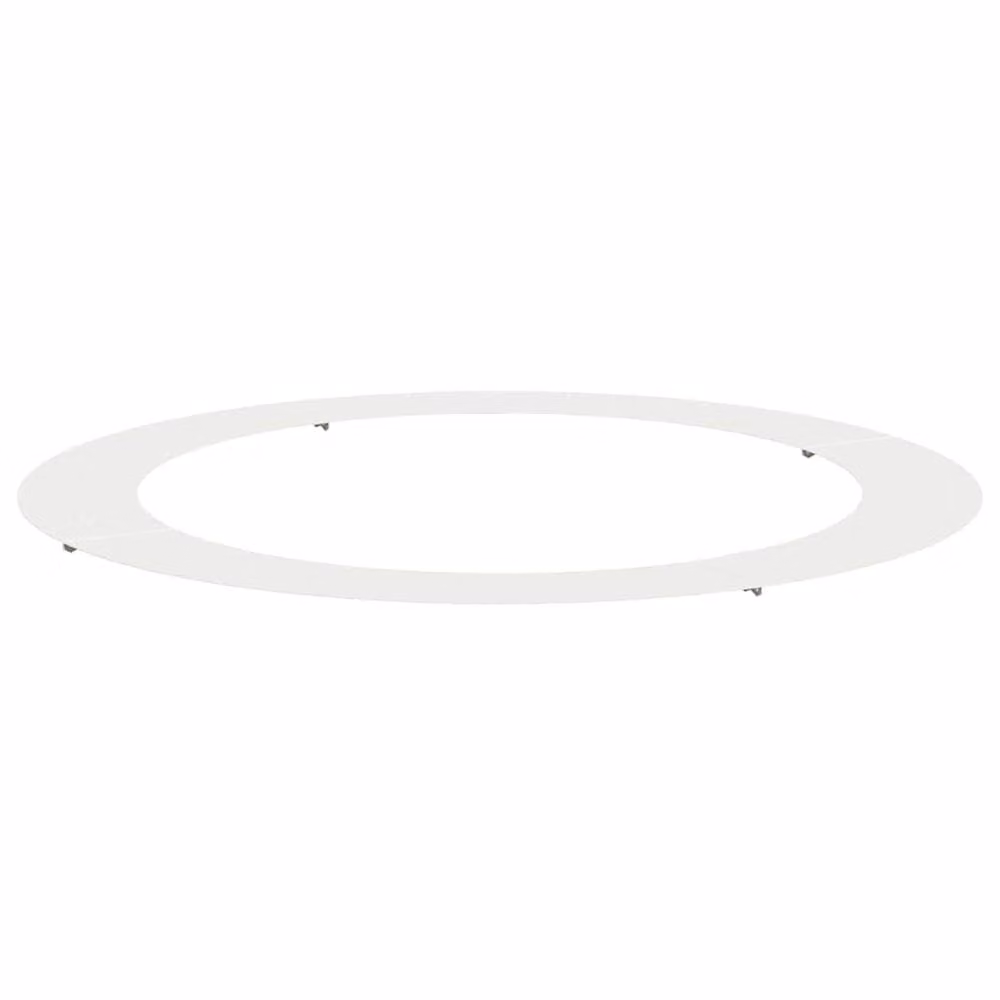 Berkfield Home Large Modern Round White Metal Planter