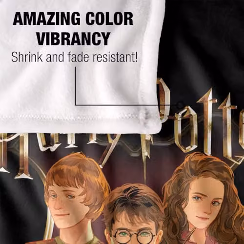 Warner Bros. Harry Potter Drawn Style Group Super Soft Fleece Throw Blanket, Multicolour, W: 91.44 cm x L: 147 cm – 3