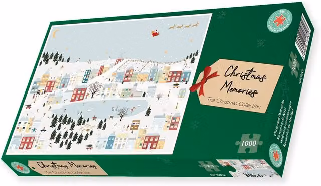 Christmas Memories 1000 Piece Jigsaw Puzzle in Blue and Multicolour