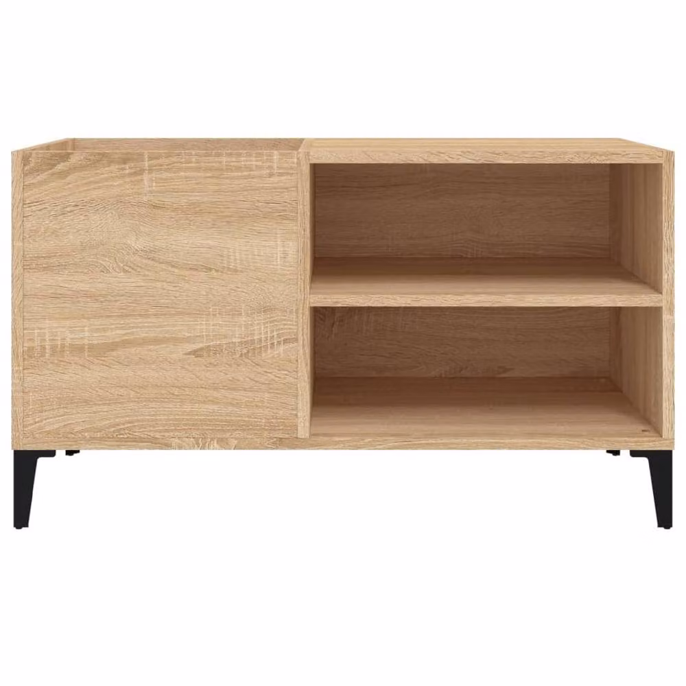 Berkfield Home Sonoma Oak Record Cabinet, W: 84.5 cm, D: 38 cm, H: 48 cm