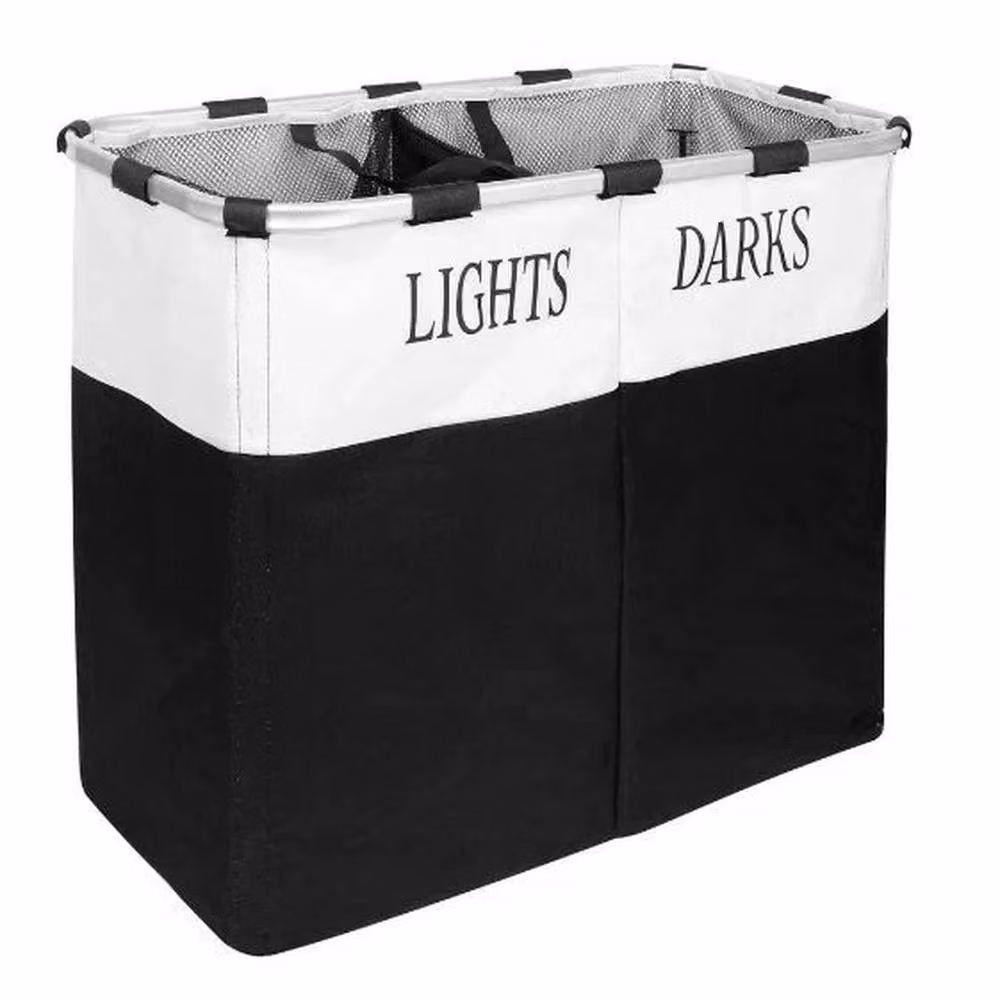 EONLION Black Collapsible Fabric Laundry Hamper with Handles, Height: 100 cm – 3