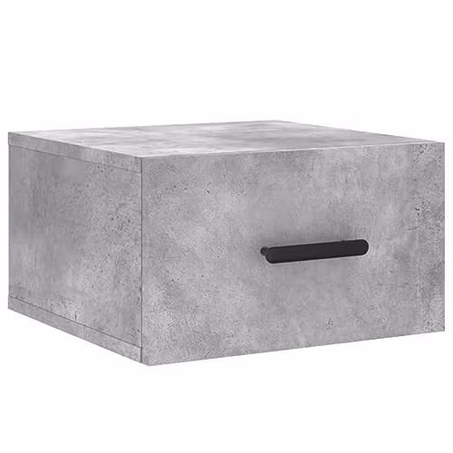vidaXL Wall-mounted Bedside Cabinet in Concrete Grey, W/D/H: 35 x 35 x 20 cm – 1