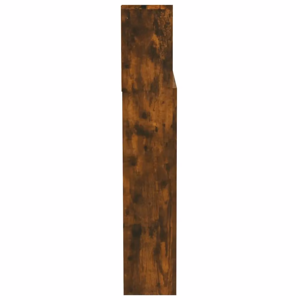 Berkfield Home Headboard Cabinet in Smoked Oak Brown, W: 200 cm, D: 19 cm, H: 103.5 cm – 3