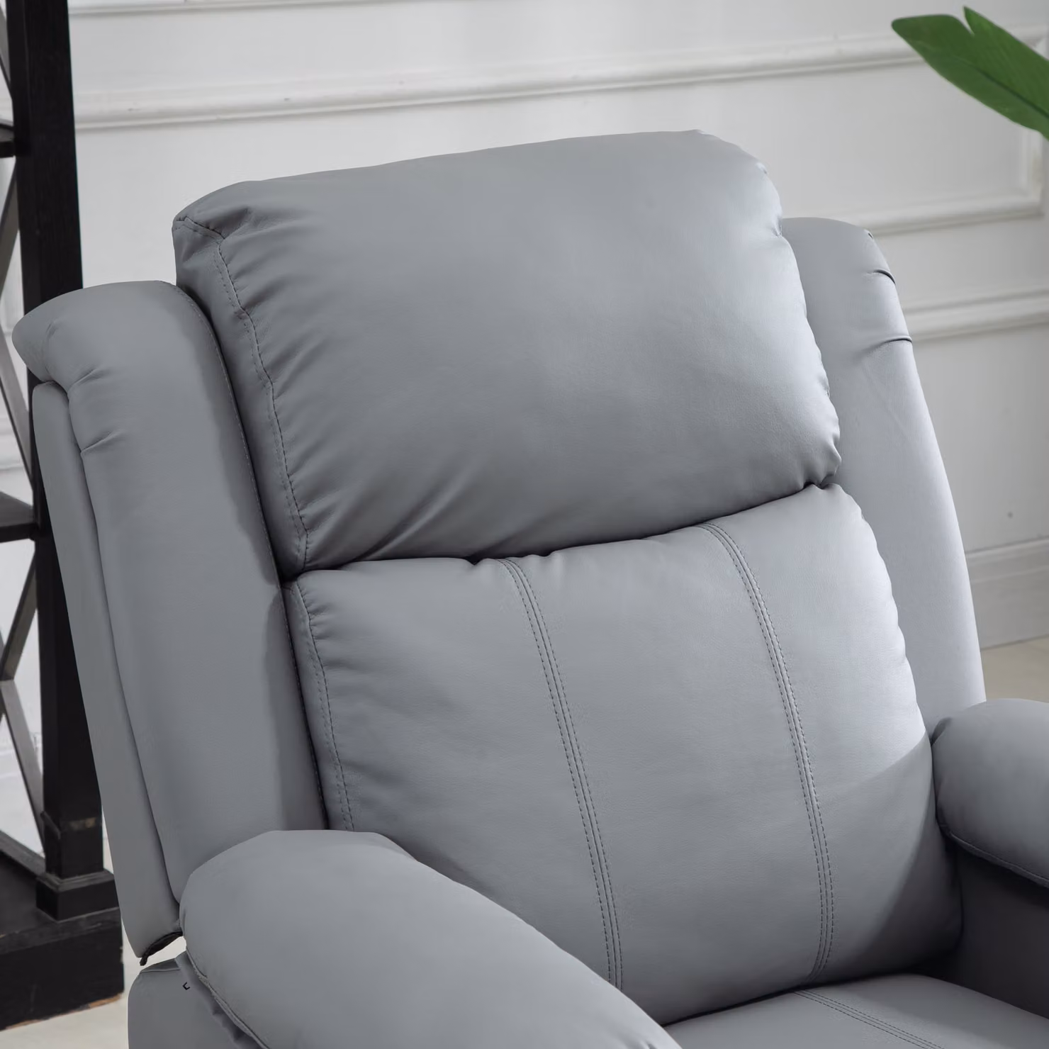 HOMCOM Electric Power Lift Recliner Chair with Vibration Massage and Remote Control, Grey – 5