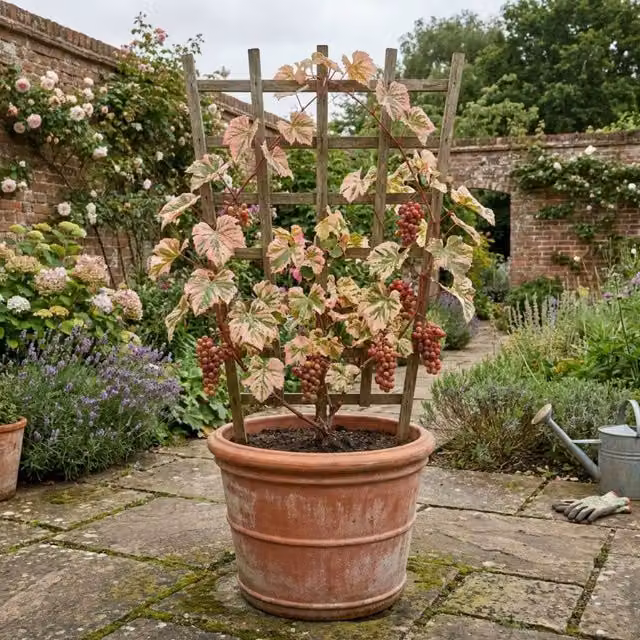 Plants By Post Vitis Supernova Pink Fruit Grape Vine in a 3L Pot