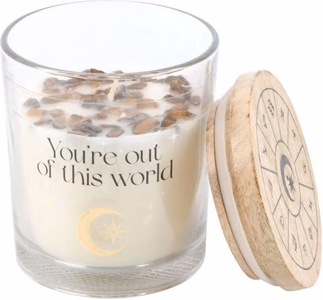 Something Different Vanilla Stardust Crystal Chips Candle in White