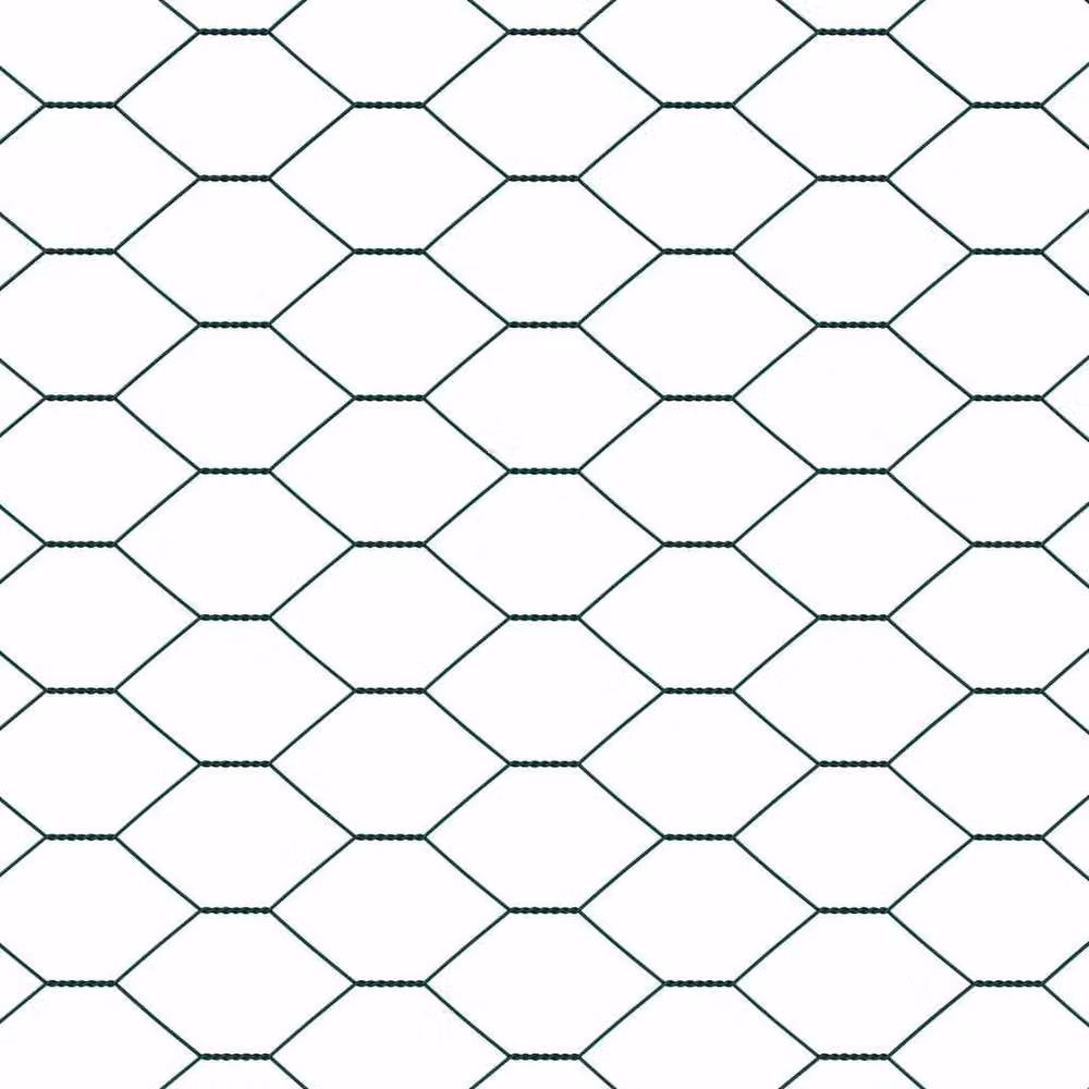 Berkfield Home Green PVC Coated Steel Hexagon Fence, H: 0.4 m x W: 50 m – 4