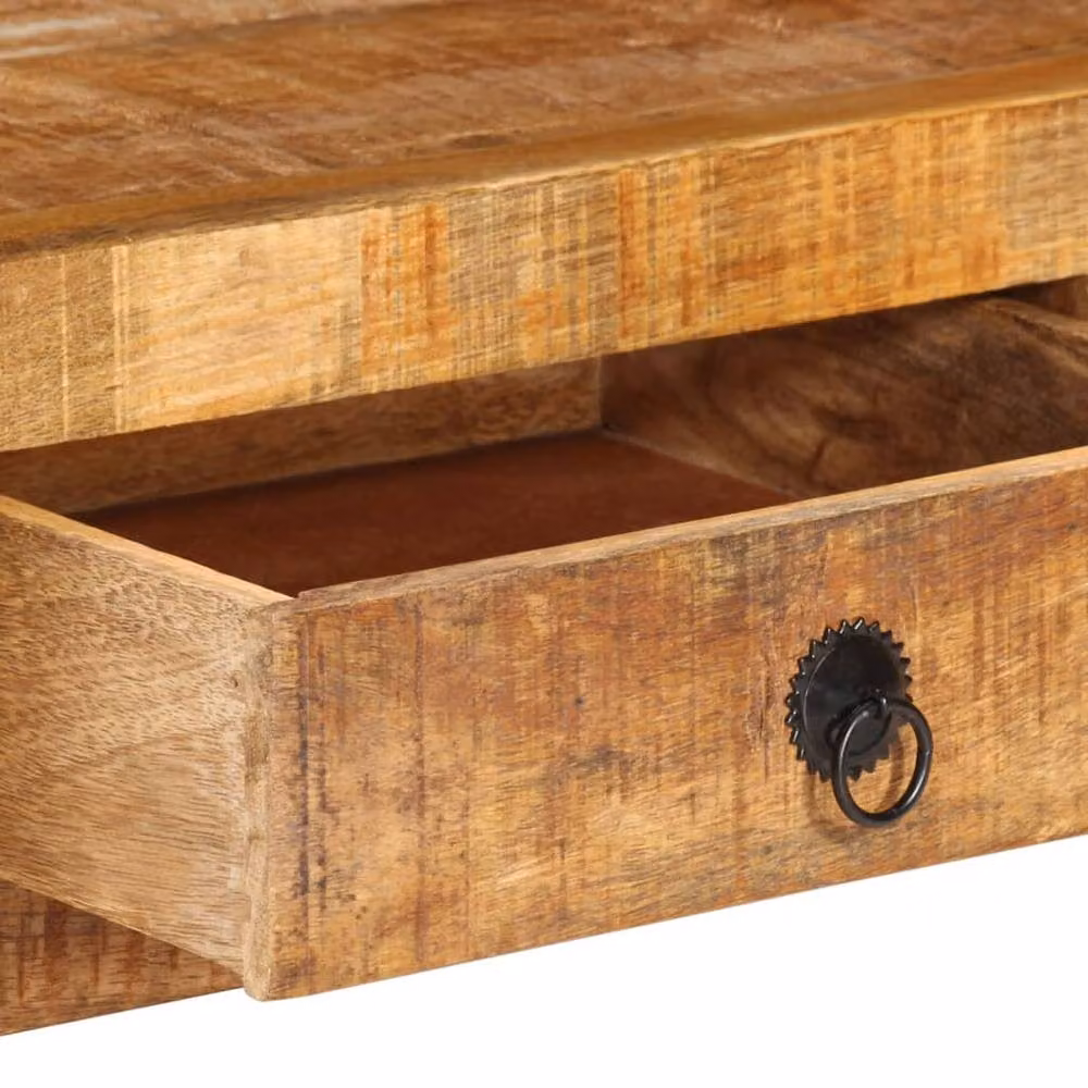Berkfield Home TV Cabinet in Brown Solid Mango Wood, W: 110 cm, D: 30 cm, H: 40 cm – 5