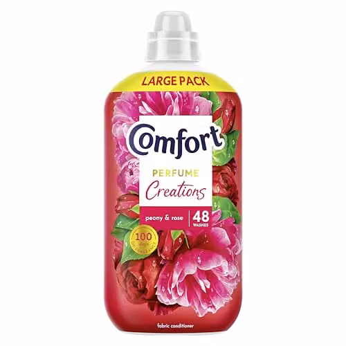 Comfort Perfume Creations Peony and Rose Fabric Conditioner with Motion-Activated Fragrance Technology, 1.44 l – 1