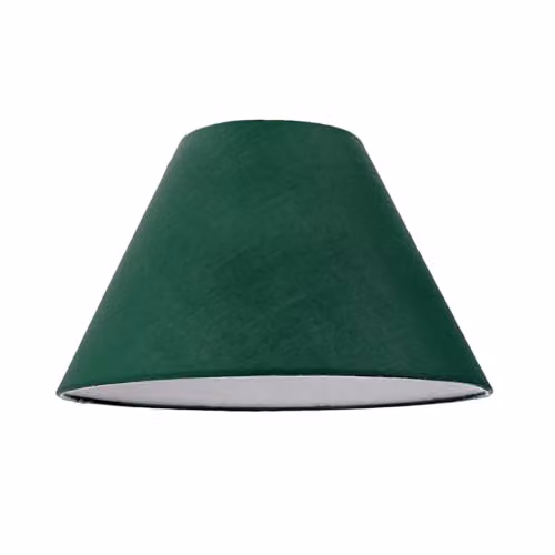 Happy Homewares Classic Cotton Coolie Lampshade in Green and White, W/D/H: 25 x 17 x 11 cm – 1