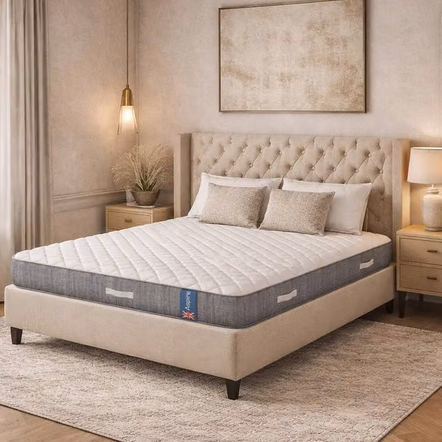 Aspire OrthoFlex Pocket Hybrid Memory Foam Mattress, Medium Comfort, White, W/D/H: 90 x 200 x 23 cm