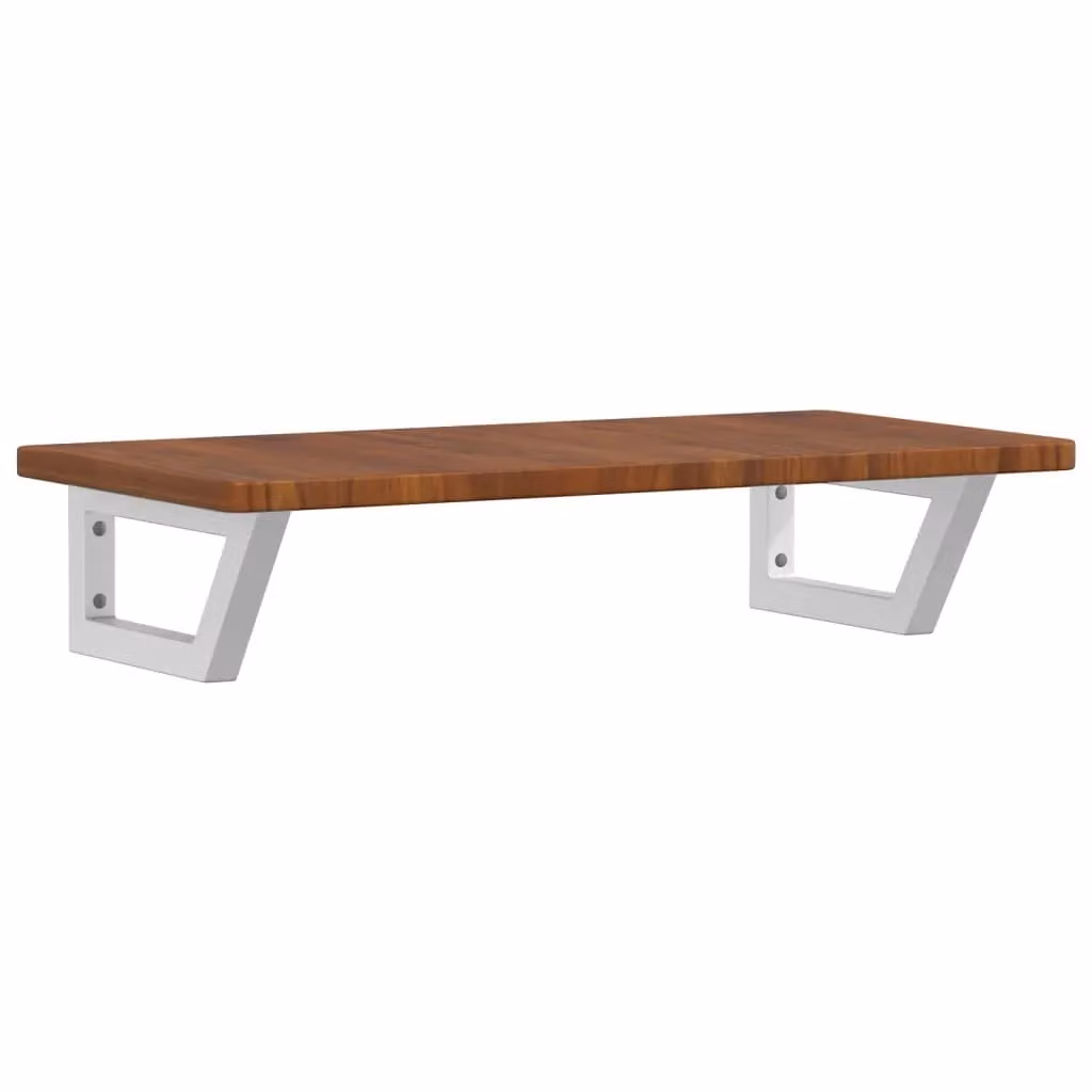 Berkfield Home Wall Mounted Basin Shelf in Brown Oak and Steel