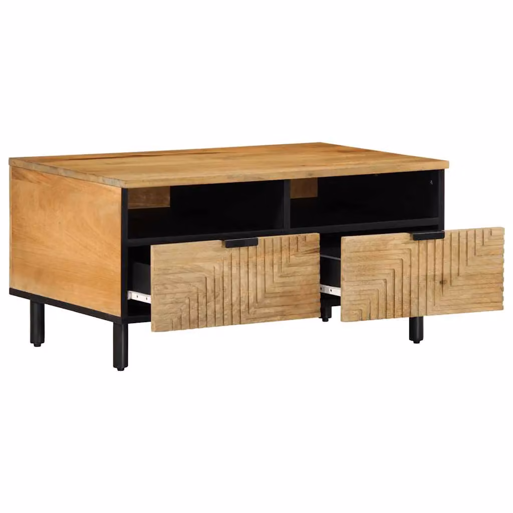 Berkfield Home Mango Wood Coffee Table, Brown, W: 80 cm, D: 54 cm, H: 40 cm – 2