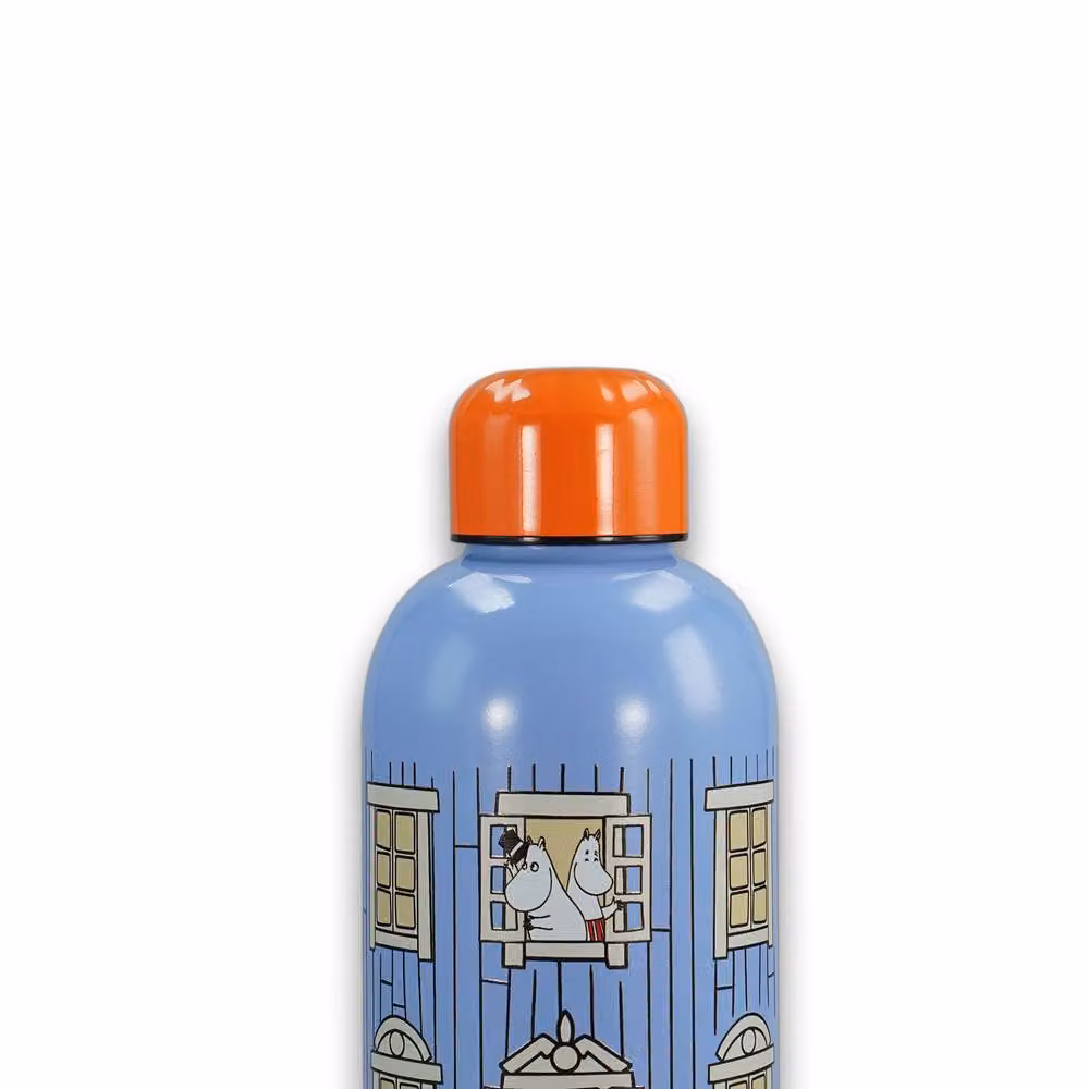 Moomin Metal Water Bottle, House Design, Blue, 500ml – 2