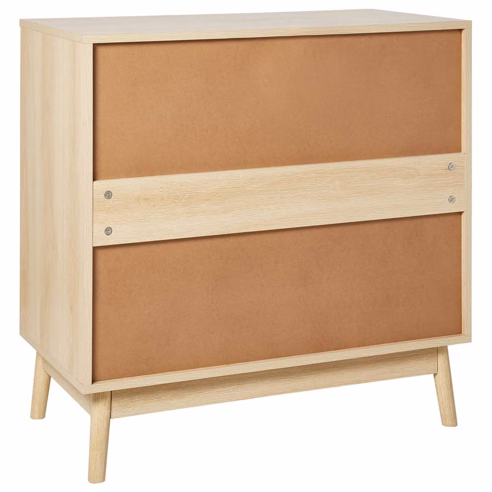 Wyld and Coco 3-Drawer Chest in Light Brown MDF with Pine Legs – 3