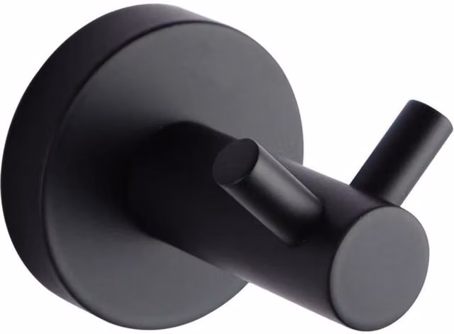 Nes Home Stainless Steel Round Wall Hook in Matte Black – 3