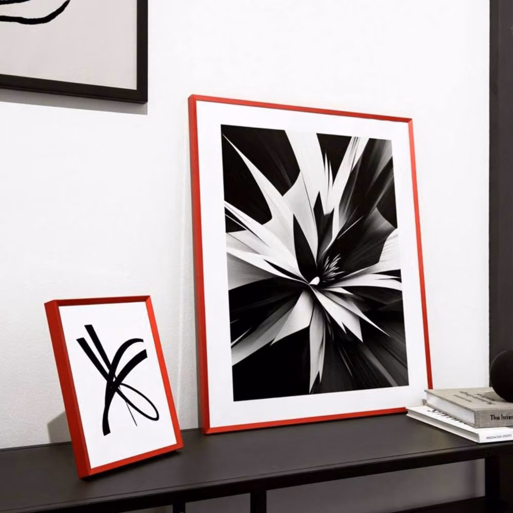 Nielsen Design Pixel Minimalist Square Picture Frame in Red with Metal and Glass Front, W/H: 30 x 30 cm – 2
