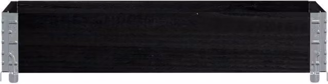 Berkfield Home Practical Garden Planter Tub in Black Wood and Metal
