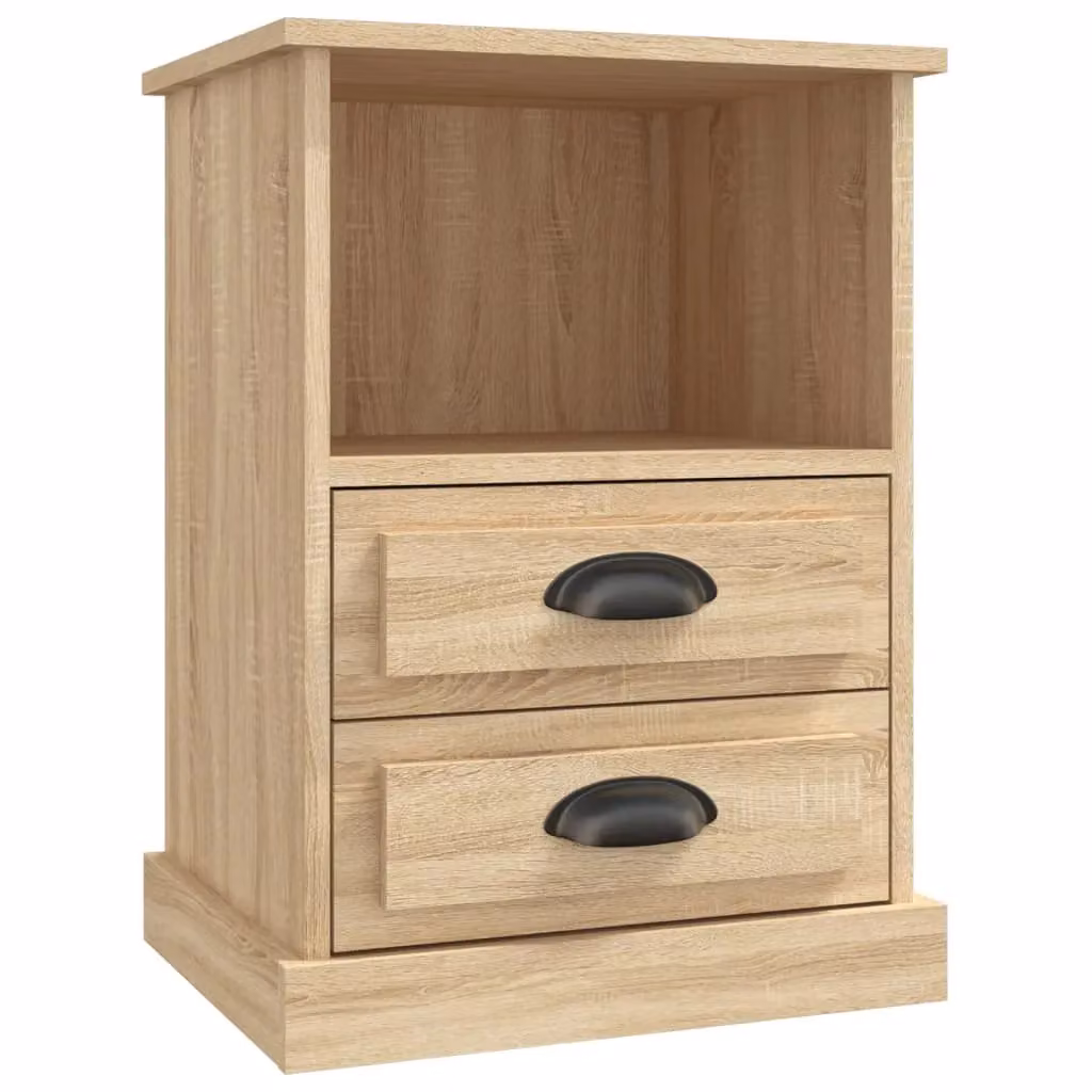 Berkfield Home Sonoma Oak Bedside Cabinet in Brown W/D/H: 43 x 36 x 60 cm – 2