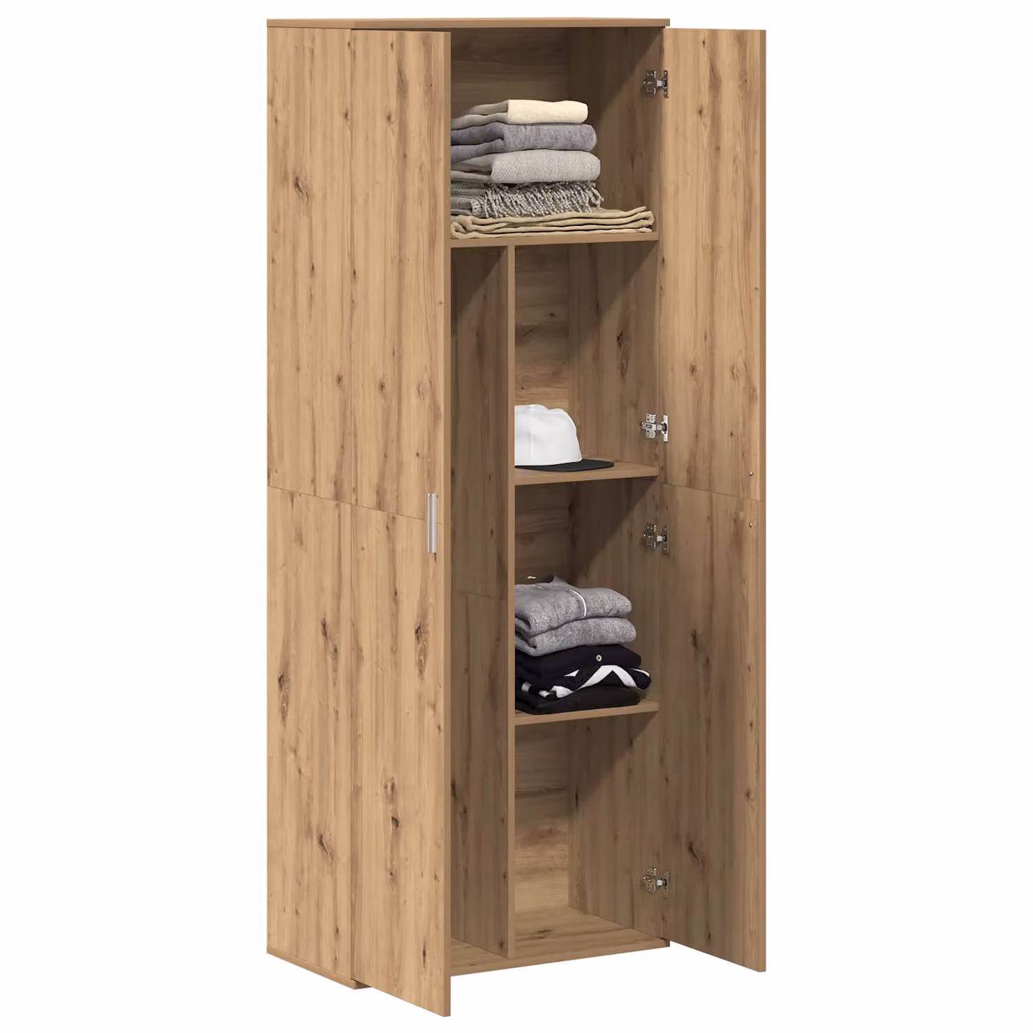 Berkfield Home Artisan Oak Highboard in Brown, W/D/H: 70 x 35 x 180 cm – 2