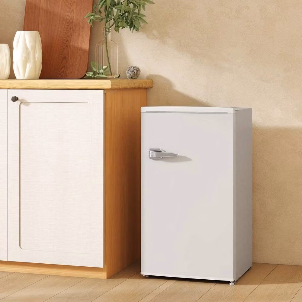 NESTLUNE 85L Freestanding Under Counter Fridge with Chiller Box, White, W/D/H: 50 x 55 x 85 cm – 4