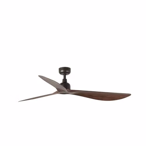 FARO Outwalnut Large 3 Blade Ceiling Fan in Dark Brown IP44 – 1