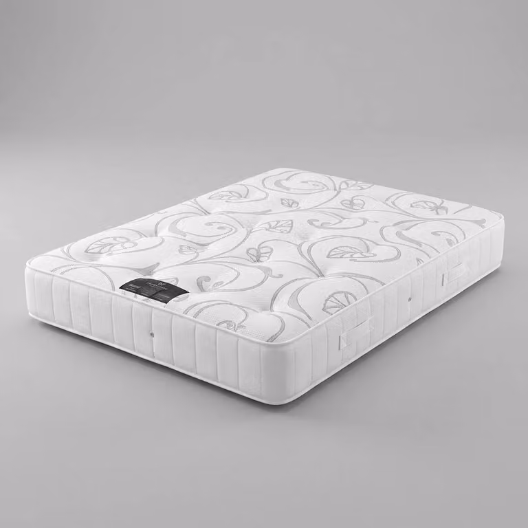 Beds NK Ltd Pearl Orthopaedic Bonell Spring Mattress in White, W: 90 cm, L: 190 cm, H: 25.4 cm