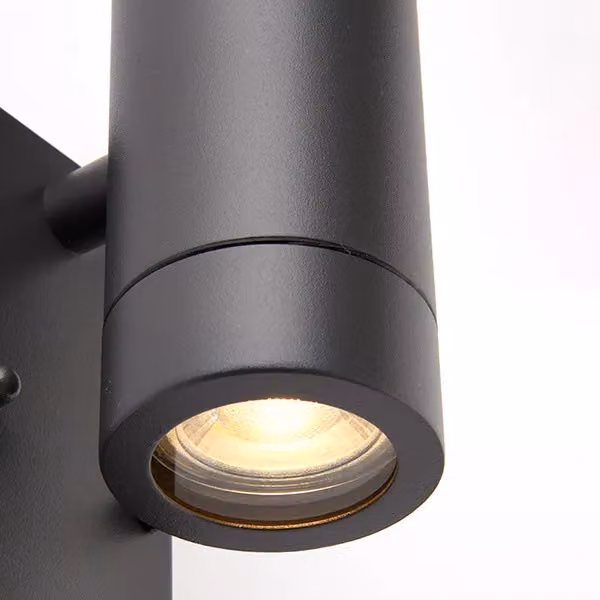 Netlighting Palin Outdoor Up and Down Wall Light in Anthracite Black with PIR Motion Sensor and Timer, IP44 Rated – 3