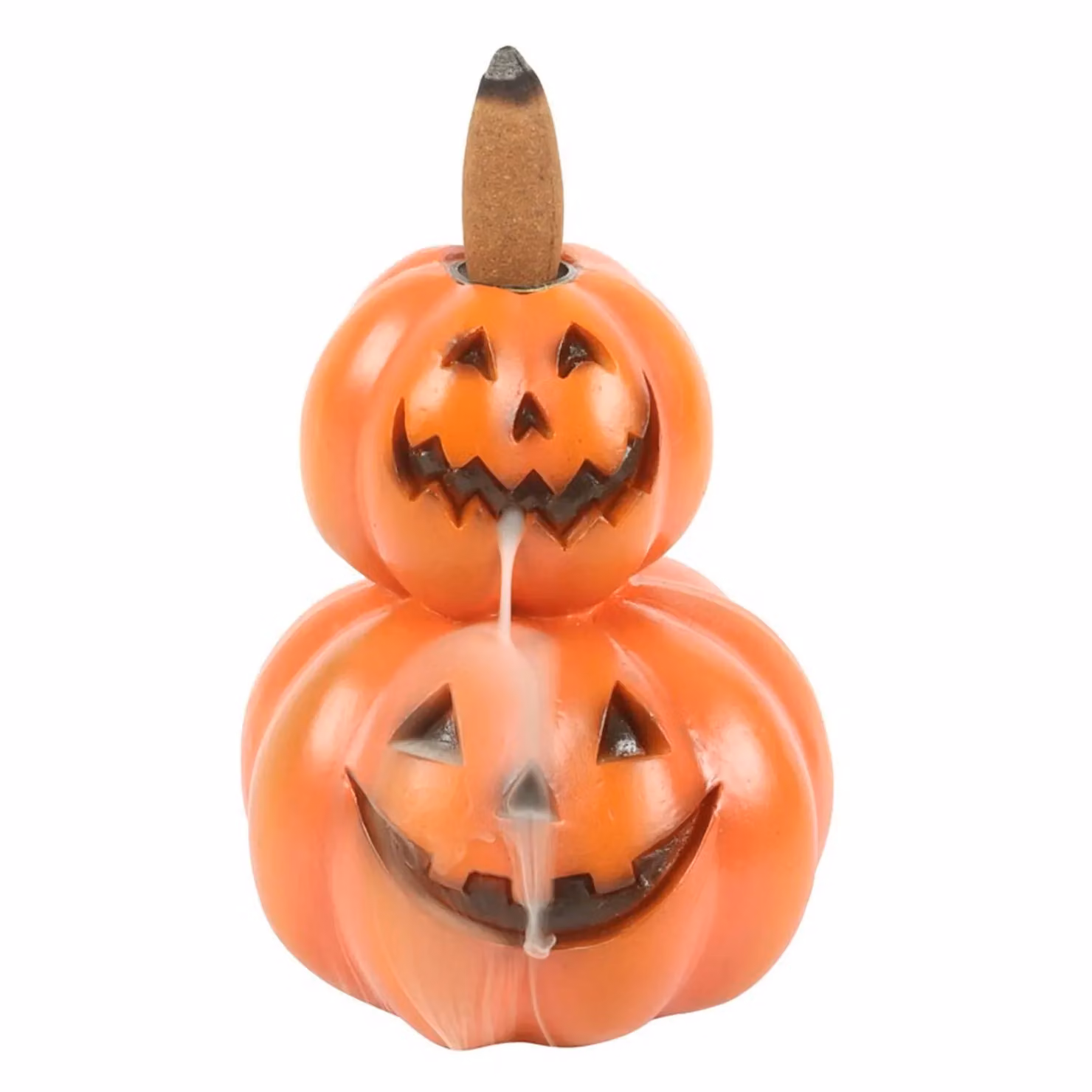 Something Different Stacked Pumpkins Backflow Incense Burner in Orange – 2
