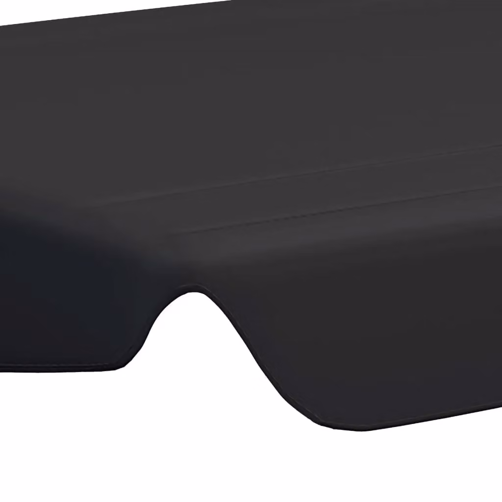 Berkfield Home Replacement PVC-Coated Garden Swing Canopy in Black W: 188 cm, D: 145 cm, H: 110 cm – 4