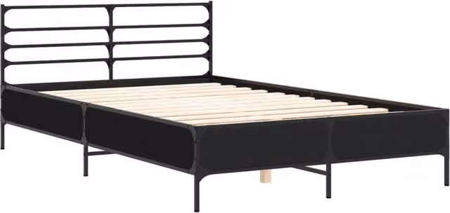 Berkfield Home Durable Bed Frame in Black, W/D/H: 120 x 200 x 74 cm – 1