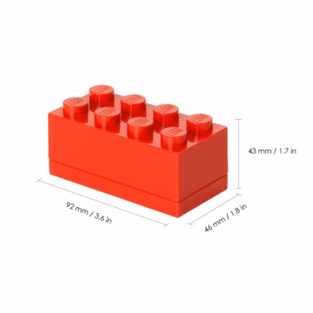 Lego Mini Box 8 Stackable Storage Brick in Red – 2