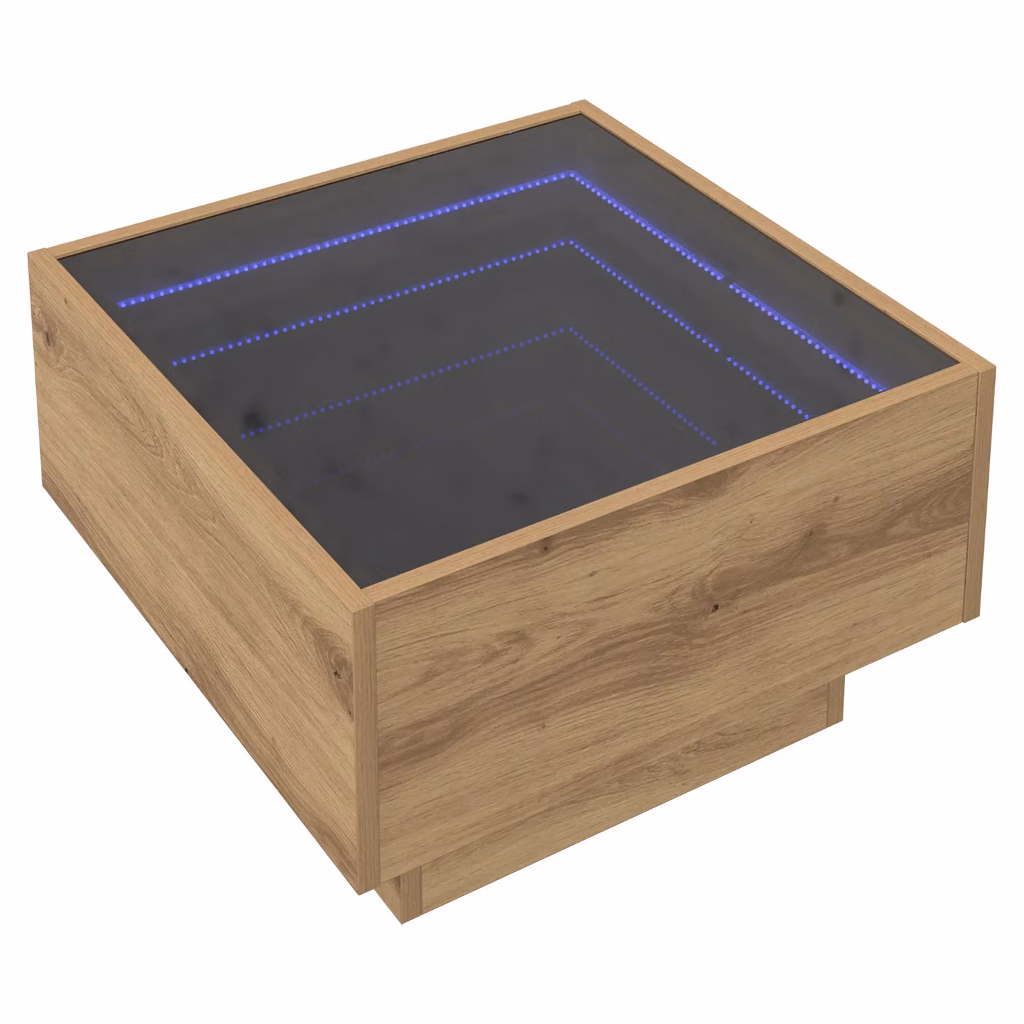 Berkfield Home Artisan Oak Coffee Table in Brown, W/D/H: 50 x 50 x 30 cm – 1