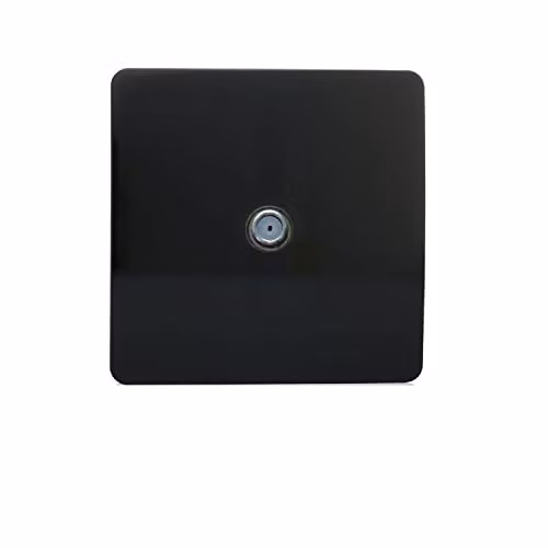 Trendi Switch 1 Gang Male F-Type Satellite Television Socket in Black – 2