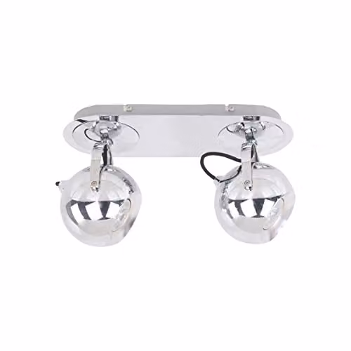 Italux James Modern 2 Light Twin Ceiling Spotlight GU10 in Silver