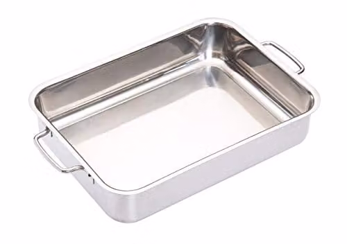 MasterClass Rectangular Non-Stick Deep Roasting Tin, Silver, W: 32 cm, D: 23 cm, H: 6.5 cm