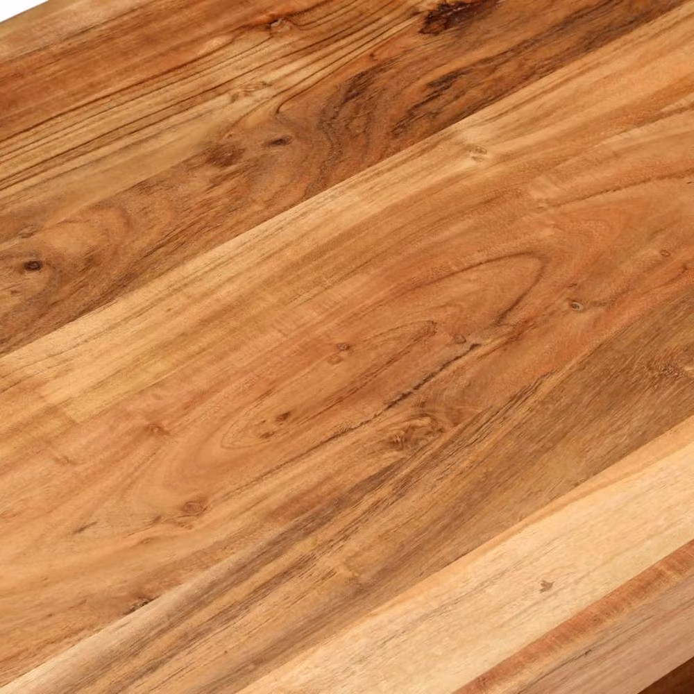 Berkfield Home Industrial Acacia Wood Coffee Table in Brown, W/D/H: 120 x 55 x 40 cm – 5