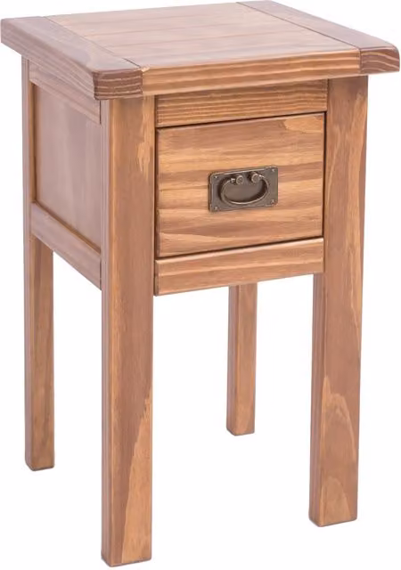 Cabinet Bits Padua 1 Drawer Petite Bedside Table in Light Brown Pine Wood