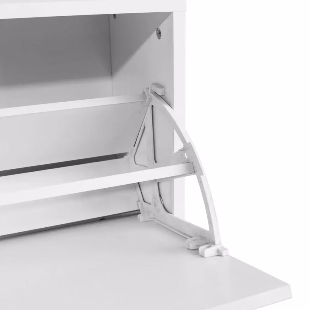 Berkfield Home Shoe Storage Bench in White, W/D/H: 80 x 24 x 45 cm – 2