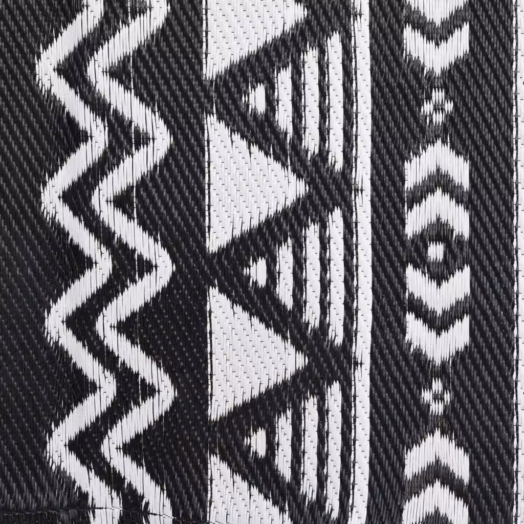Berkfield Home Black Ethnic Outdoor Rug, W: 190 cm, D: 290 cm – 6