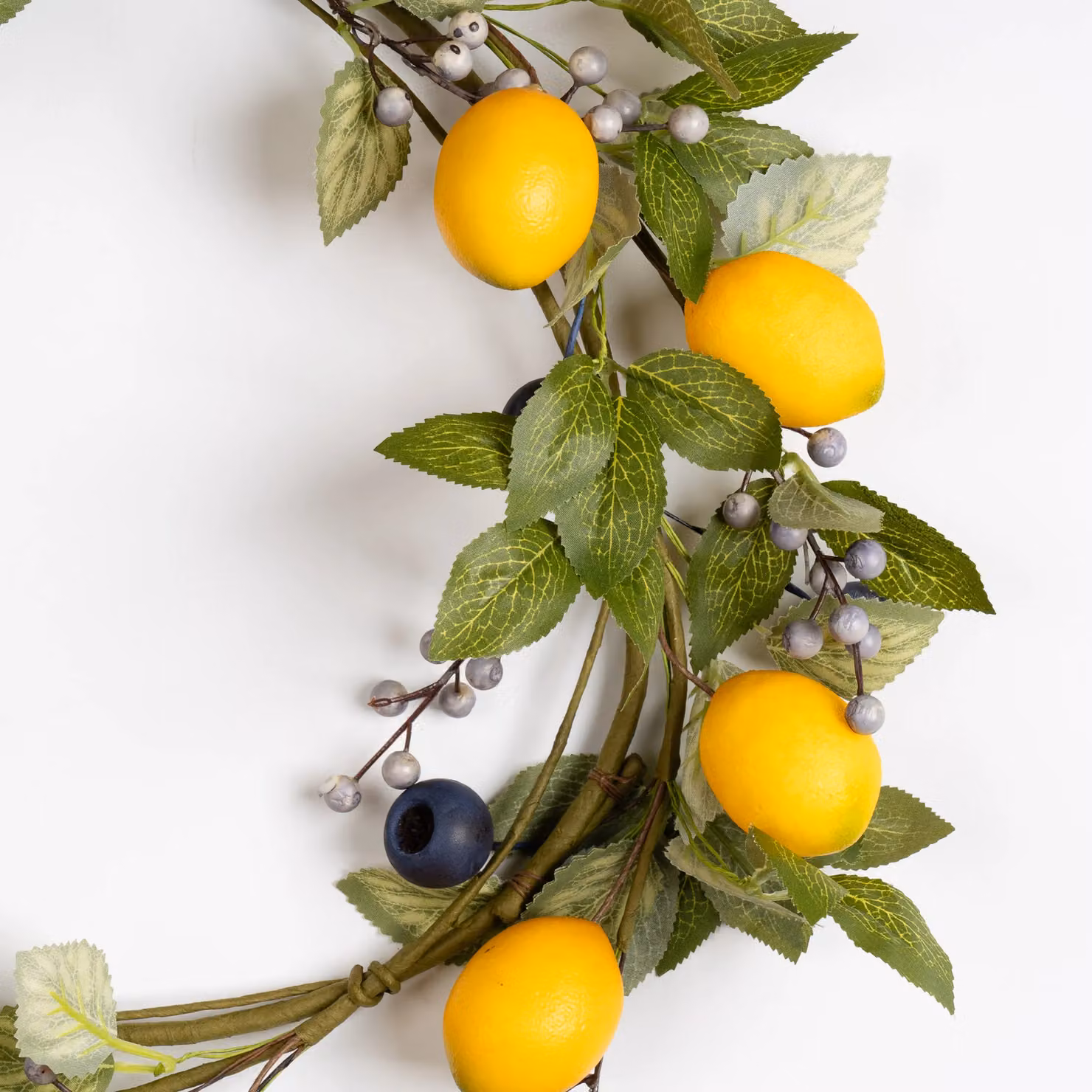 Scottish Everlastings Ltd Lemon & Berry Floral Wreath in Yellow, Diameter: 46 cm – 2
